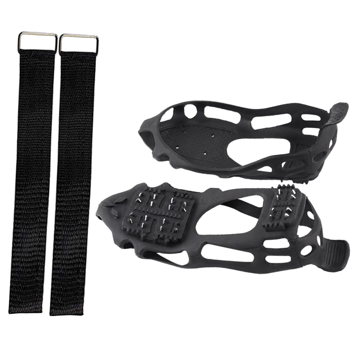 LIFKOME 1set Non- Ice Grippers for Shoes Crampons - Spikes Outdoor Traction for Hiking Climbing and Fishing High-Grade Material Easy to Wear