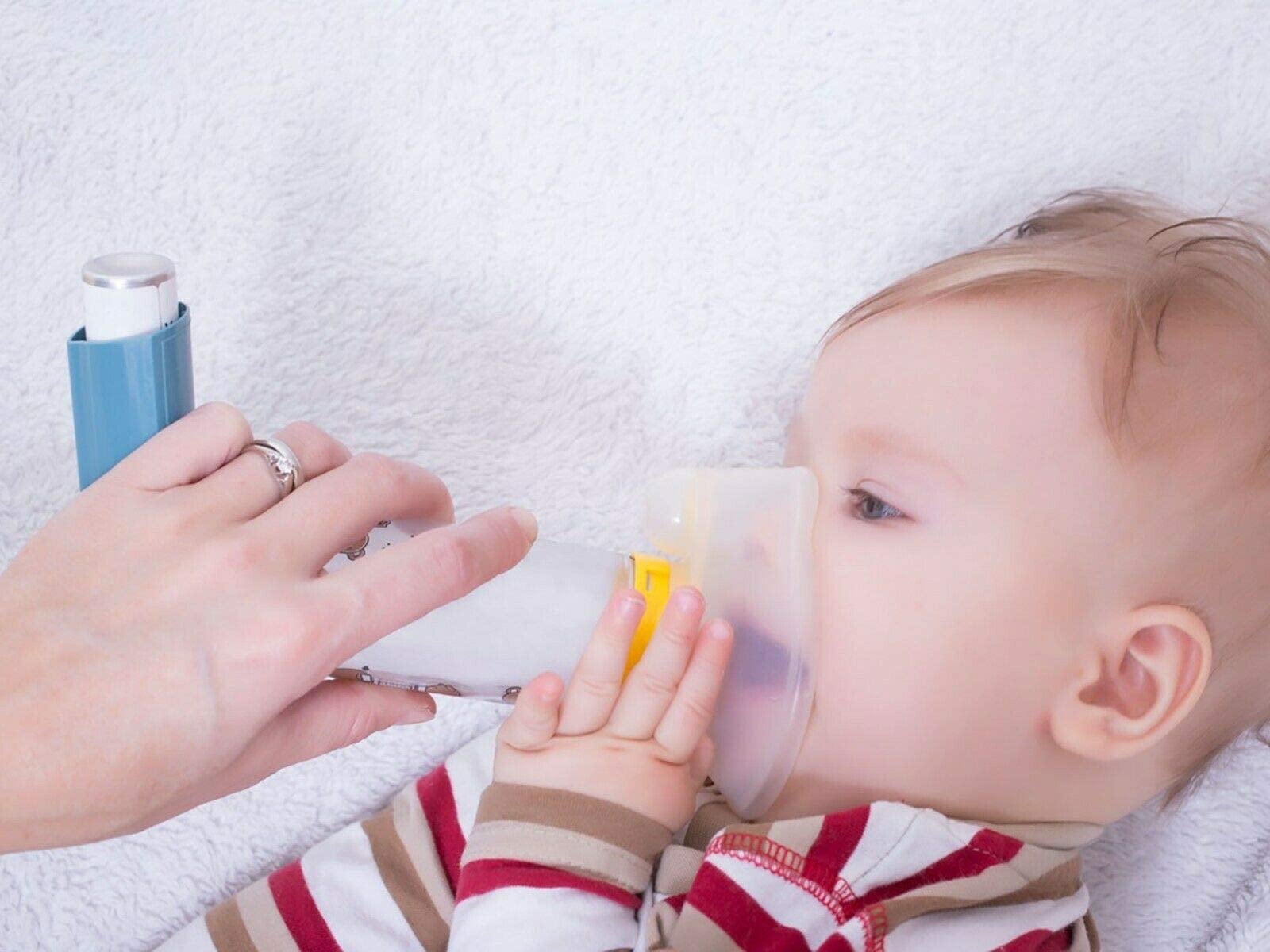 CURA FARMA ChamberNeb - Distanziatore per Inalatori Bambini, Adulti e Neonati - Camera Distanziatrice per Spray con Puff Predosati e Farmaci Asma, Adatta ad Uso Pediatrico - Kit con 3 Maschere