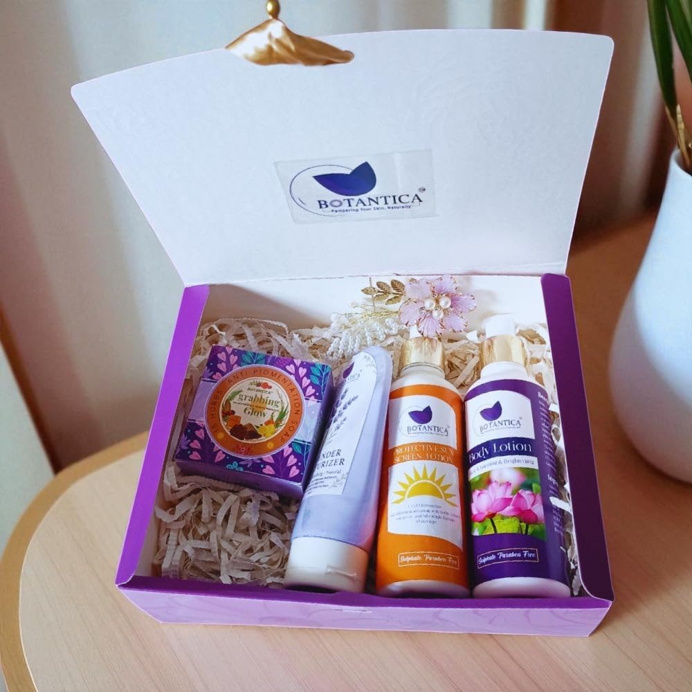 BOTANTICA Morning Bloom Gift Box | 4-Piece Gift Set for Face & Body | Organic Skincare Gifting | Thoughtful Gifts for Birthday or Anniversary | Gifts for her | Pack of 4-image-43