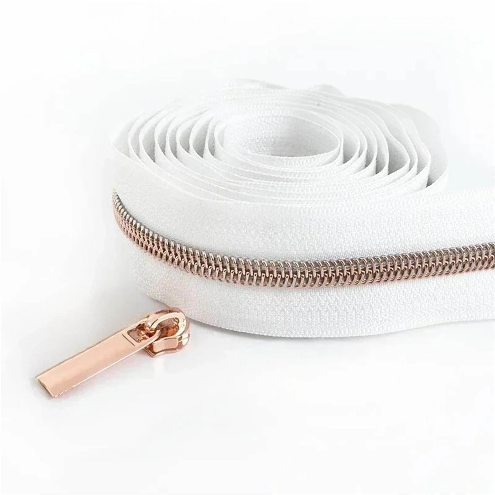 Cerniere Lampo 2pc 2-10M 3# 5 Cerniere in nylon Nastro in borsa Zaino Cursore Cerniera Cappotto Giacca Zip Tira Kit di riparazione Accessori for cucire fai da te(Pink,10Meters,No5)
