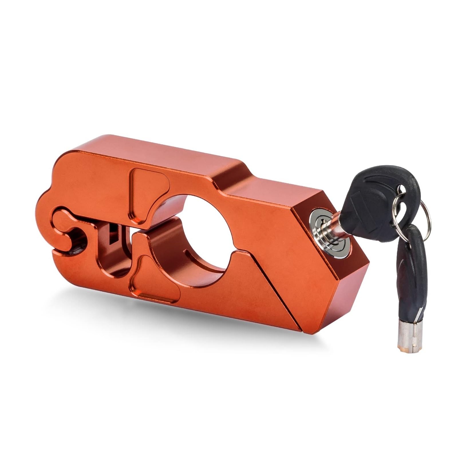 Arupmn Orange Chain Lock Universal Motorcycle Handlebar Lock Handle Throttle Grip Security Anti Theft Motorcycle Handlebar Lock(Orange)