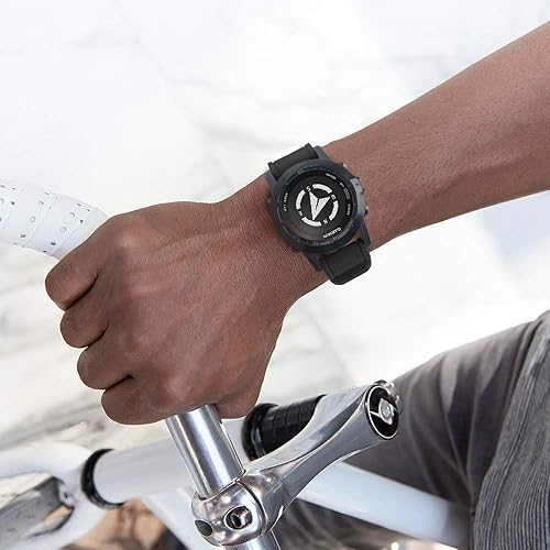 Miniatura 4 de NotoCity Correa de reloj compatible Fenix 2 de 1.024 in de ancho, silicona suave, repuesto para reloj inteligente Fenix 2 (negroverde militar)