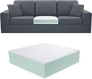 FOUXTEL Extra Thickness 3 Layer Couch Cushion Replacement, 22"x24"x6" Sofa Cushions Replacement,100% 25D Foam