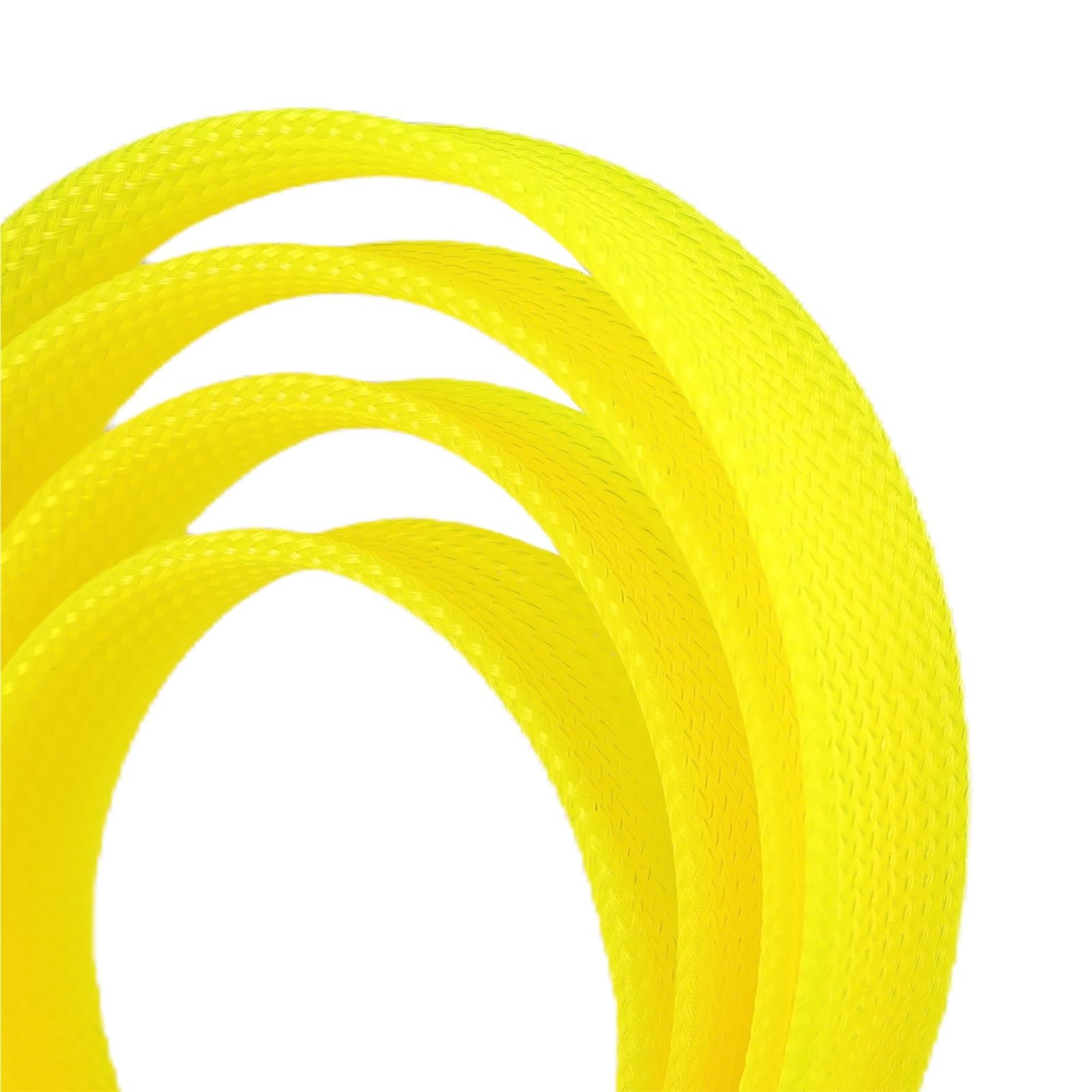 Guaine per Cavi Guaina intrecciata isolata Manicotto stretto espandibile for cavi da 2 mm - 50 Tubo guaina in rete in nylon ignifugo(Yellow,20mm,10 meters)