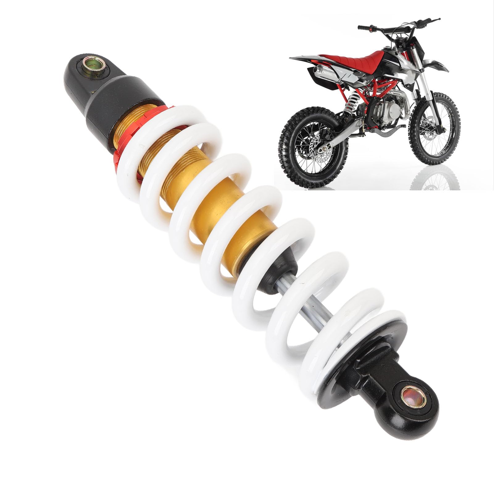 Amortiguador de Motocicleta, Suspensión de Amortiguador de 280mm Ajustable para 50c c-150c c Pit Bike ATV Go Kart Scooters