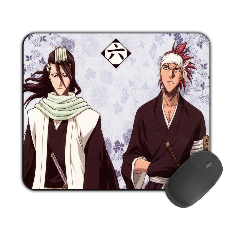 Image of Printed Designer Mouse Pad Byakuya and Renji (200MM X 240 X 3MM) Enhance Gaming and Work Performance Comfortable and Precise Non-Slip Water Proof Bleach Mouse Pad.