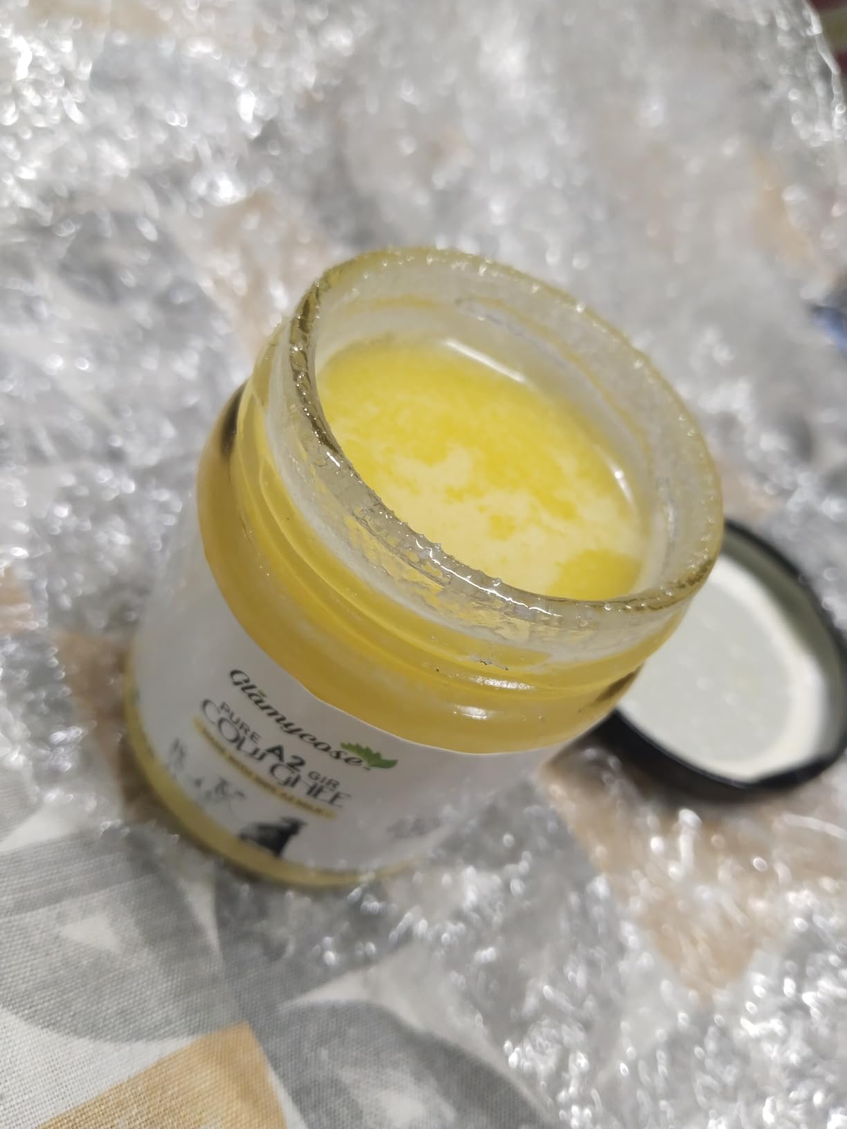 Glamycose Vedic A2 ghee 1 litre Pure, Bilona, Gir Cow Ghee A2 Desi