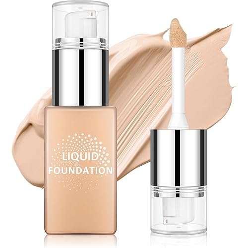 AWCCXMYM Liquid Foundation & Concealer Longwear Full Coverage Foundation with Hydrating Conceals & Brightens Creamy Lightweight Texture Concealer Makeup Natural Flawless Face Makeup #Natural