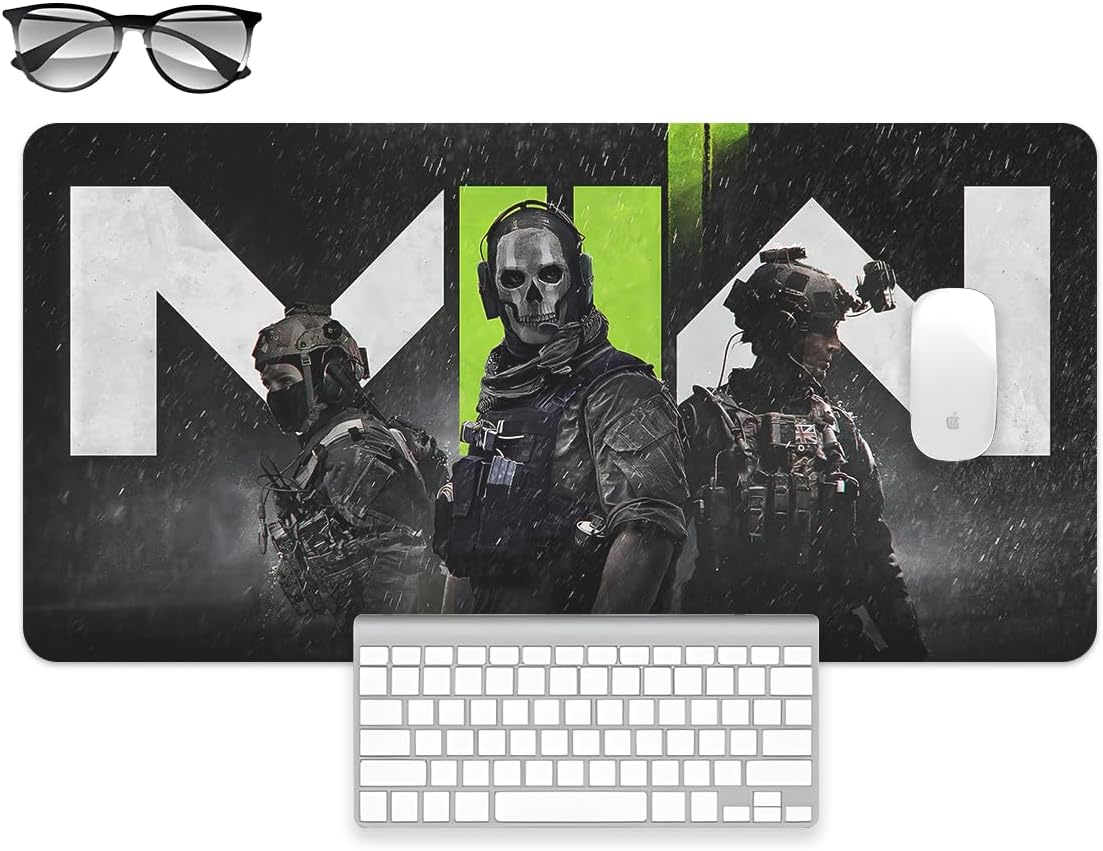 Call of Duty MW2 Trio Squad Art Mouse Pad - 23.6 x 11 Inches Desk Pad - Gaming and Workstation Mat for Action Fans - Non-Slip Rubber Base - Smooth Surface for Precise Control