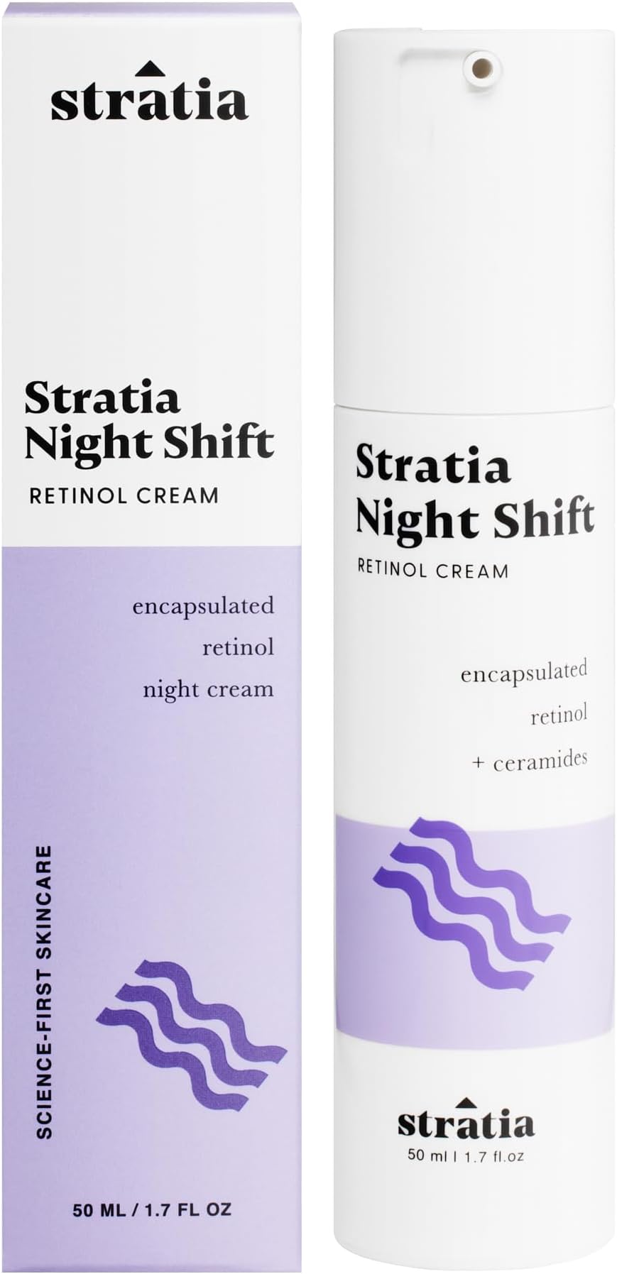 Stratia Night Shift Retinol Cream – Age-Defying Face Moisturizer for Smooth, Radiant Skin, Hydrating & Gentle Lotion for All Skin Types, 1.7 Fl Oz