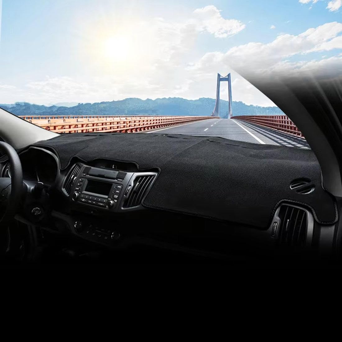 Pasuje do Citroen C3-XR 2019-2020, Pokrywa na deskę rozdzielczą samochodu, Pokrywy na wnętrze deski rozdzielczej, Ochraniacz na deskę rozdzielczą, Mata antypoślizgowa na deskę rozdzielczą