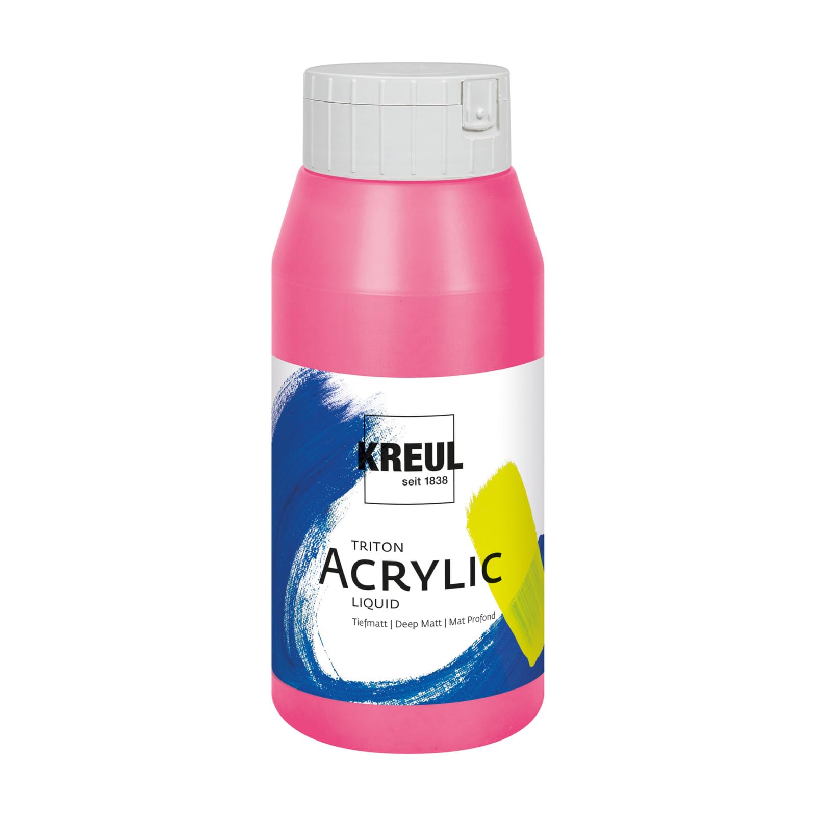 KREUL KREUL-35604-17999 liquides acryliques Triton, peintures 6 x 750, mélange néon, lot harmonisé de artistiques de Haute qualité, Lumineuses et Riches en Couleurs, Acrylic, Multicolour, 6x 750 ml