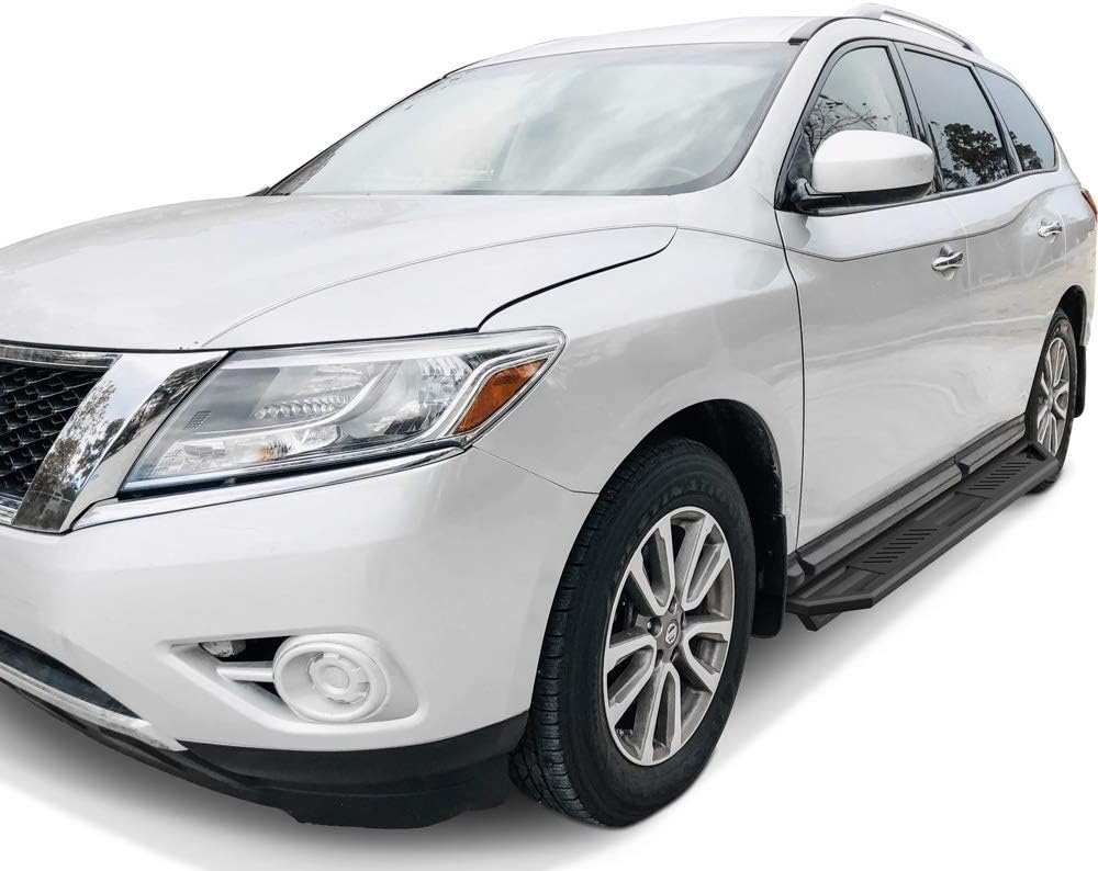 APS 6.5in Side Armor Aluminum Running Boards Compatible with Nissan Pathfinder 2013-2021 (Exclude Platinum) & Infiniti QX60 2013-2016 (Nerf Bars Side Steps Side Bars)