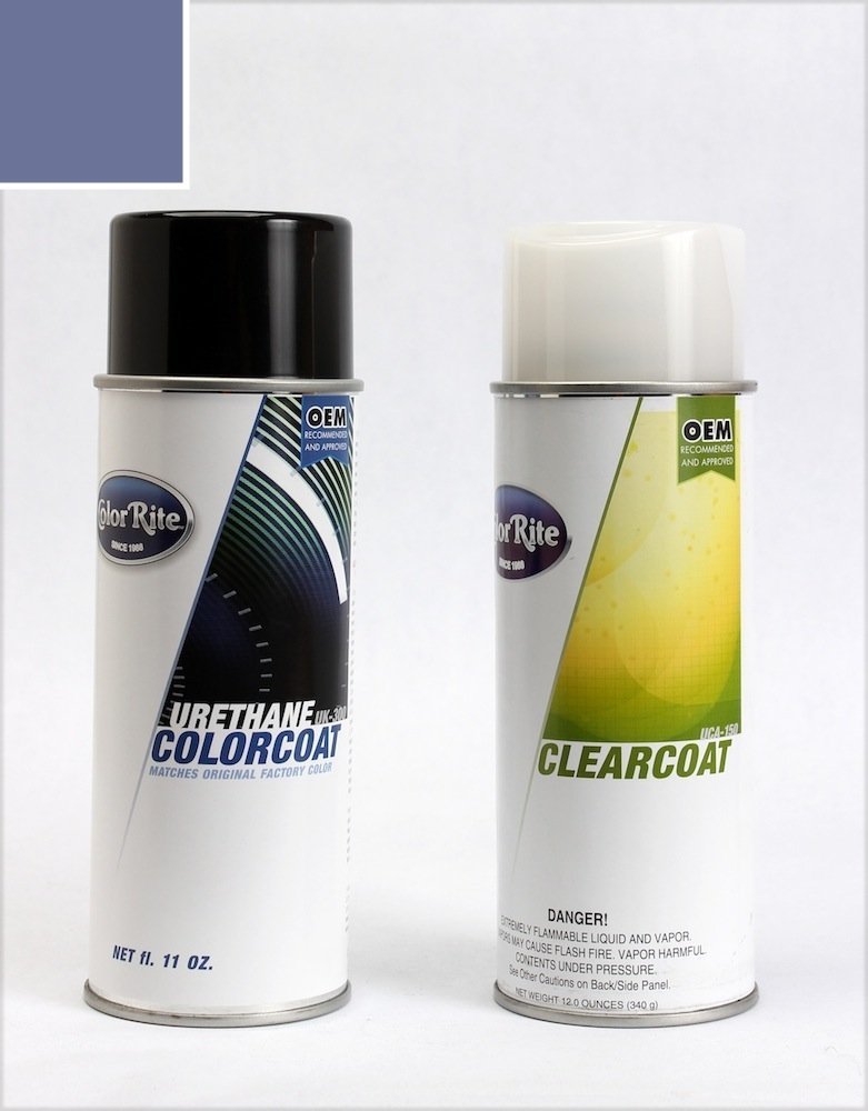 ColorRite Aerosol for Mini Cooper All Automotive Touch-up Paint - Cool Blue Metallic Clearcoat A27 - Color+Clearcoat Package
