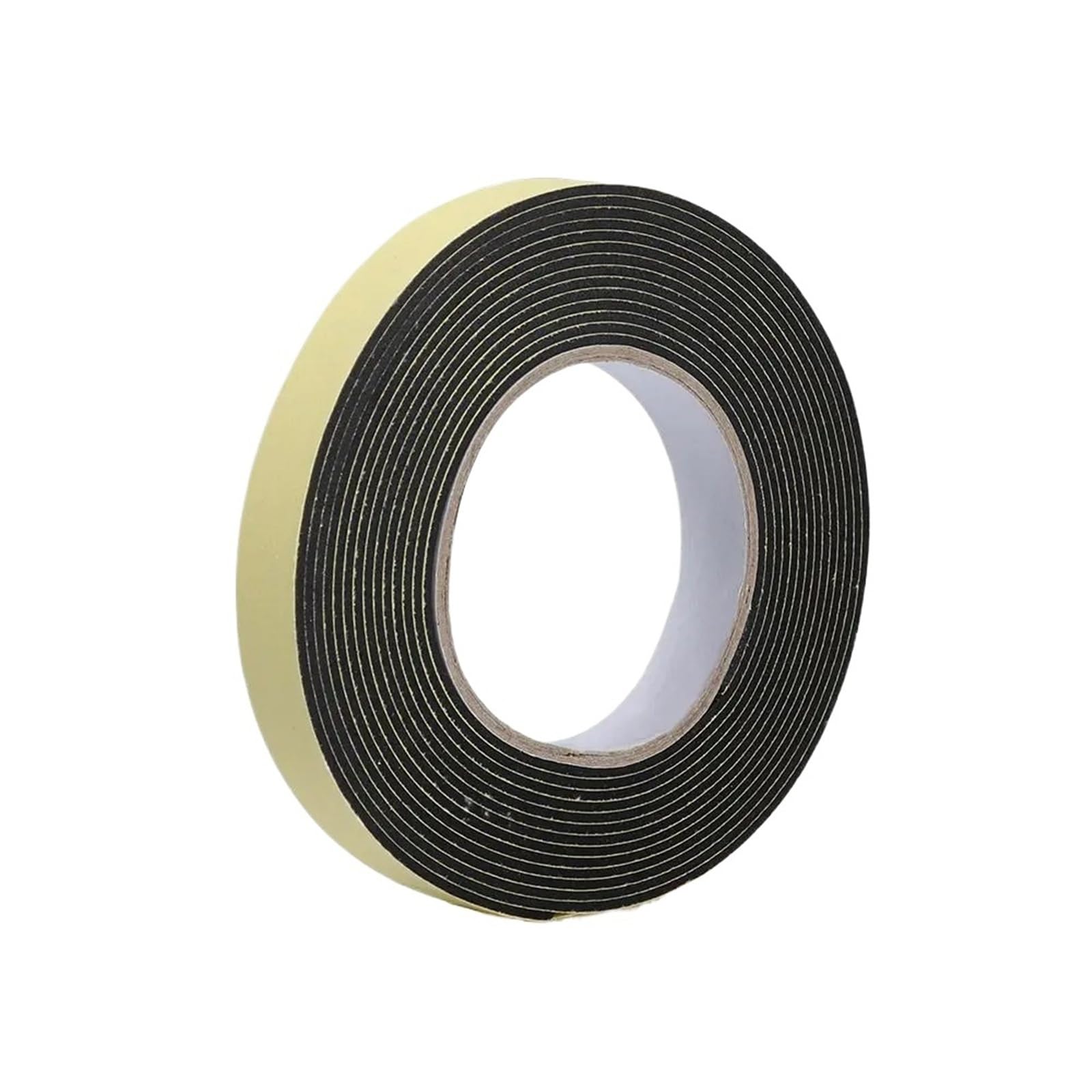 Cinta Espuma Adhesiva Cinta de espuma autoadhesiva blanca/negra 5 m | Tira de sellado de puerta, aislamiento acústico anticolisión, Hardware excluidor de tiro, 10 Uds.(12mm Black)