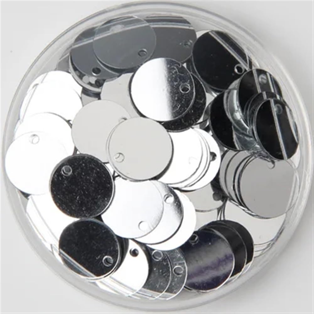 Paillettes à coudre 15mm argent pour éviter la colle et réussir son DIY facilement