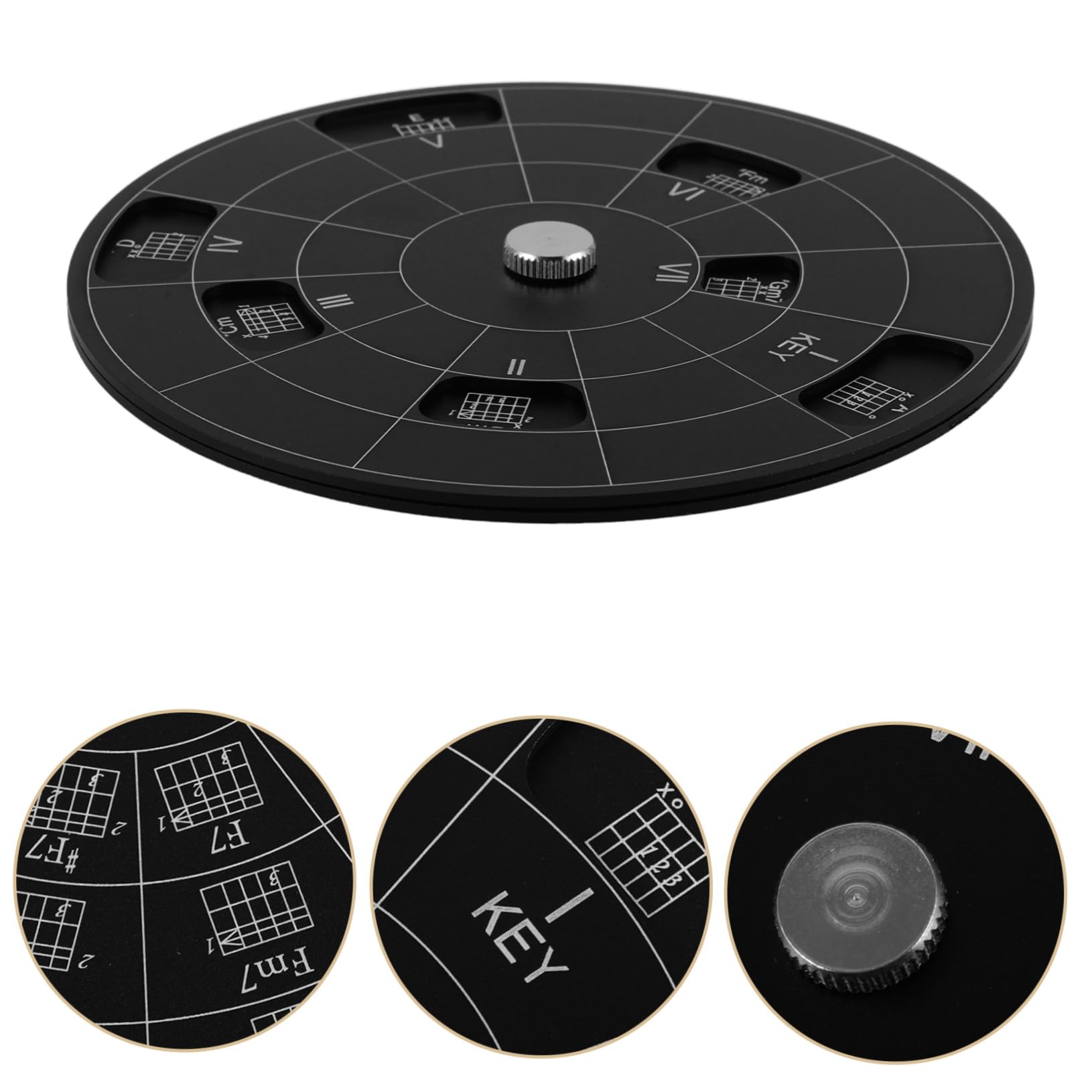 ibasenice 3stücke Guitar Chord Wheel Aus Aluminiumlegierung Musikalisches Hilfsmittel Zur Harmonielehre Leicht Und Langlebig Für Gitarrenanfänger Und Liebhaber