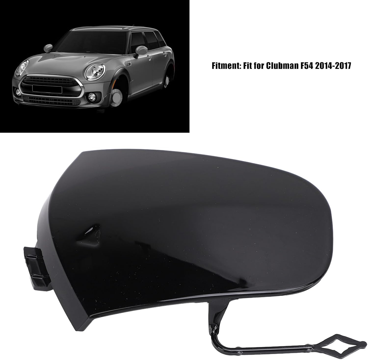 Front Bumper Tow Hook Eye Cover for Clubman F54 2014-2017, 51117376447, OE #51117376447, 7376447, Towing Eye Replacement, Easy Installation, Black
