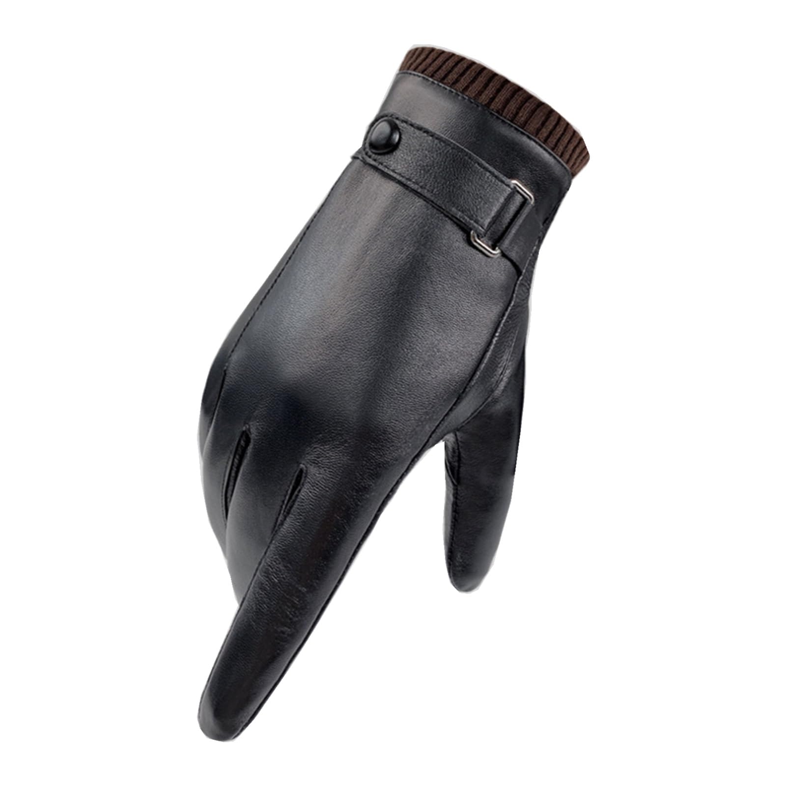 Gants de moto en cuir noir pour homme parfaits pour la conduite en hiver
