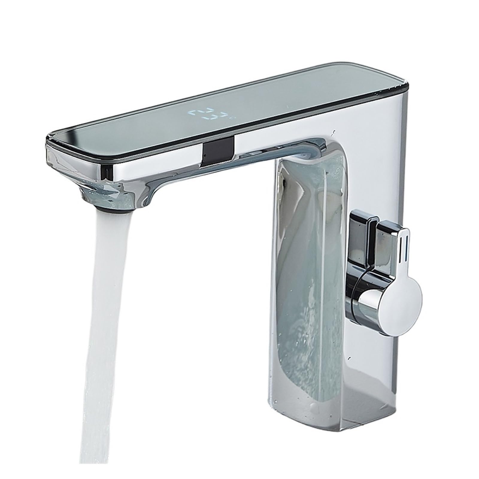Gqnblvhzupdm Chrome-Sensor Kitchen Faucets, Smart Temperature Display Basin Faucet With Sensing Function Lcd Digital Screen Sink Tap, Cold And Hot Mixer Bathroom Crane(Chrome-Sensor)