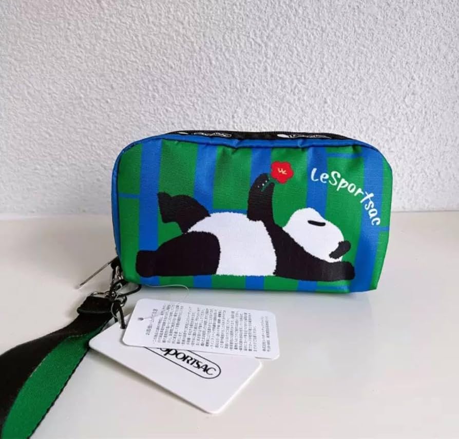 ■新品未使用■レスポートサック　パンダ　コスメポーチ　小物入れ　可愛いＬサイズ □新品未使用□レスポートサック パンダ柄 コスメポーチ 小物