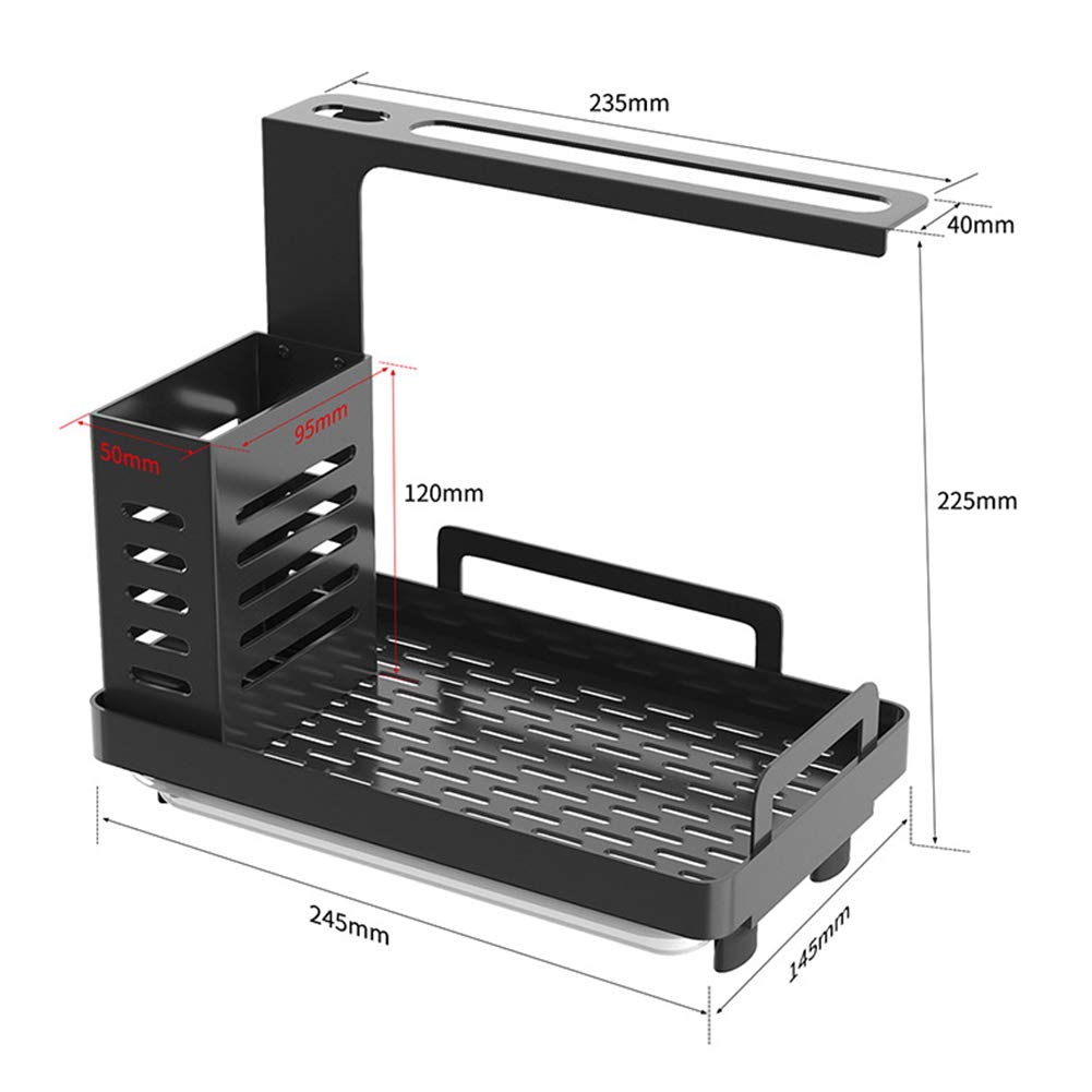 Youjia Organiseur D'évier De Cuisine Porte-éponge En Acier Inoxydable Rangement Eponge Cuisine