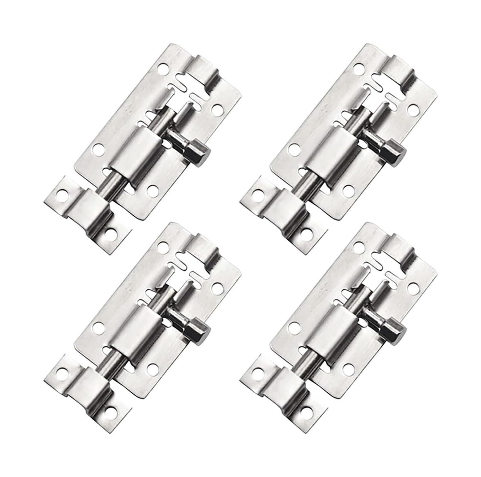 Door Lock Bolt, Slide Gate Latch Bolt Barrel Sliding Door Lock 1.5-2 inches 4 Pack(2 inches)