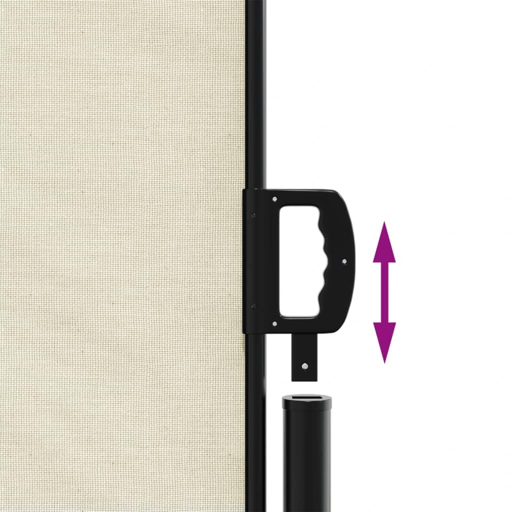 Seitenmarkise Ausziehbar 220x500 Alu-Seitenmarkise Sichtschutz Terrasse Sichtschutz Balkon Seitenwand Wandmakise Sichtschutz Sonnenschutz Blickdicht Windschutz-Creme-220 x 500 cm