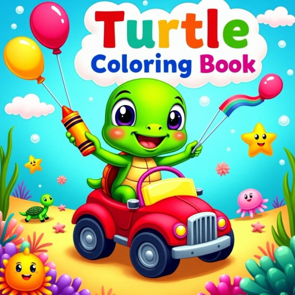 Turtle Coloring Book for Boys and Girls: A Fun Turtle Coloring Book Adventure: Explore the World of Turtle Fun with This Turtle Coloring Book Filled with Cute and Cool Turtle Illustrations