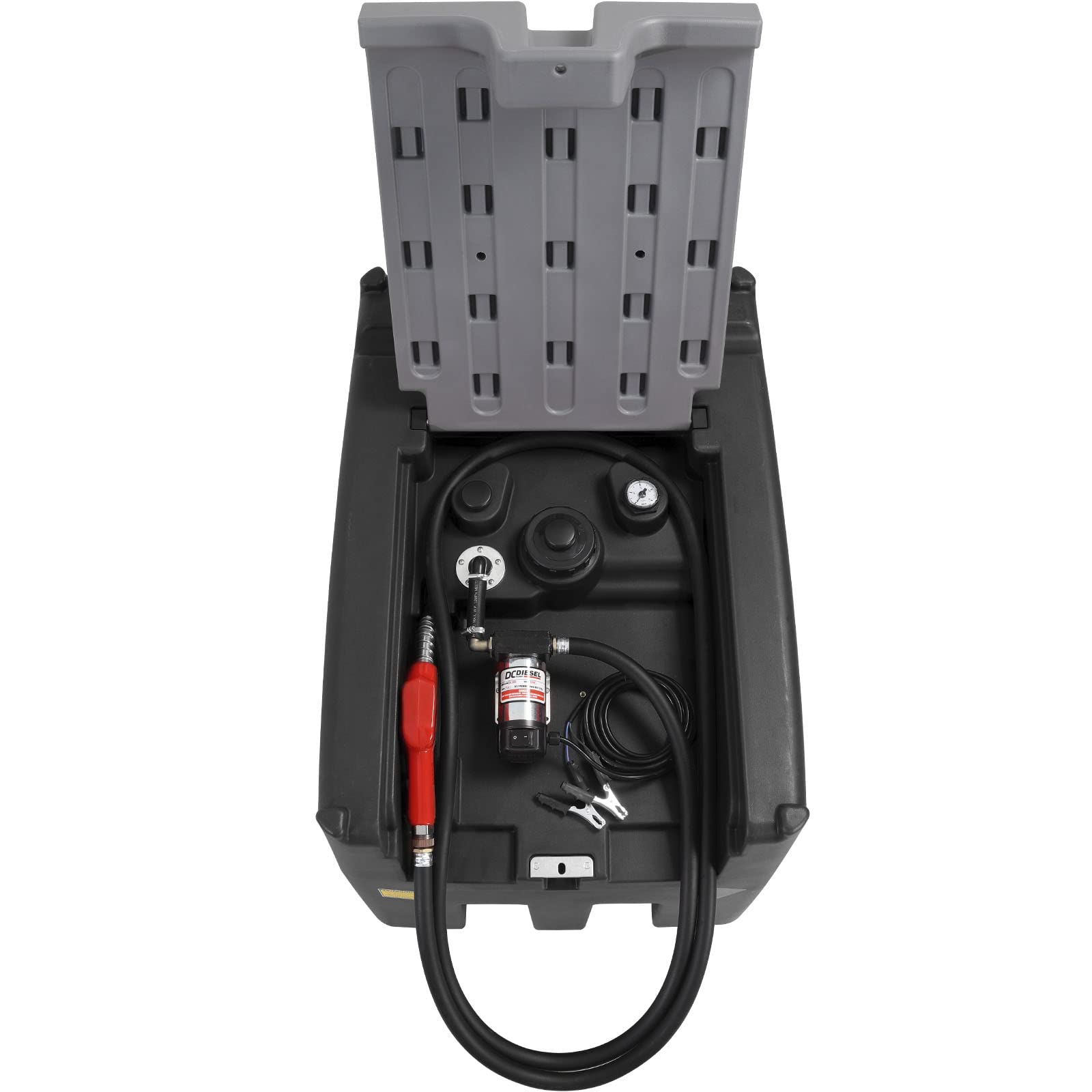 VEVOR Portable Diesel Tank, 116 Gallon Capacity, Diesel Fuel Tank with 12V Electric Transfer Pump, Polyethylene Diesel Transfer Tank for Easy Fuel Transportation, Black