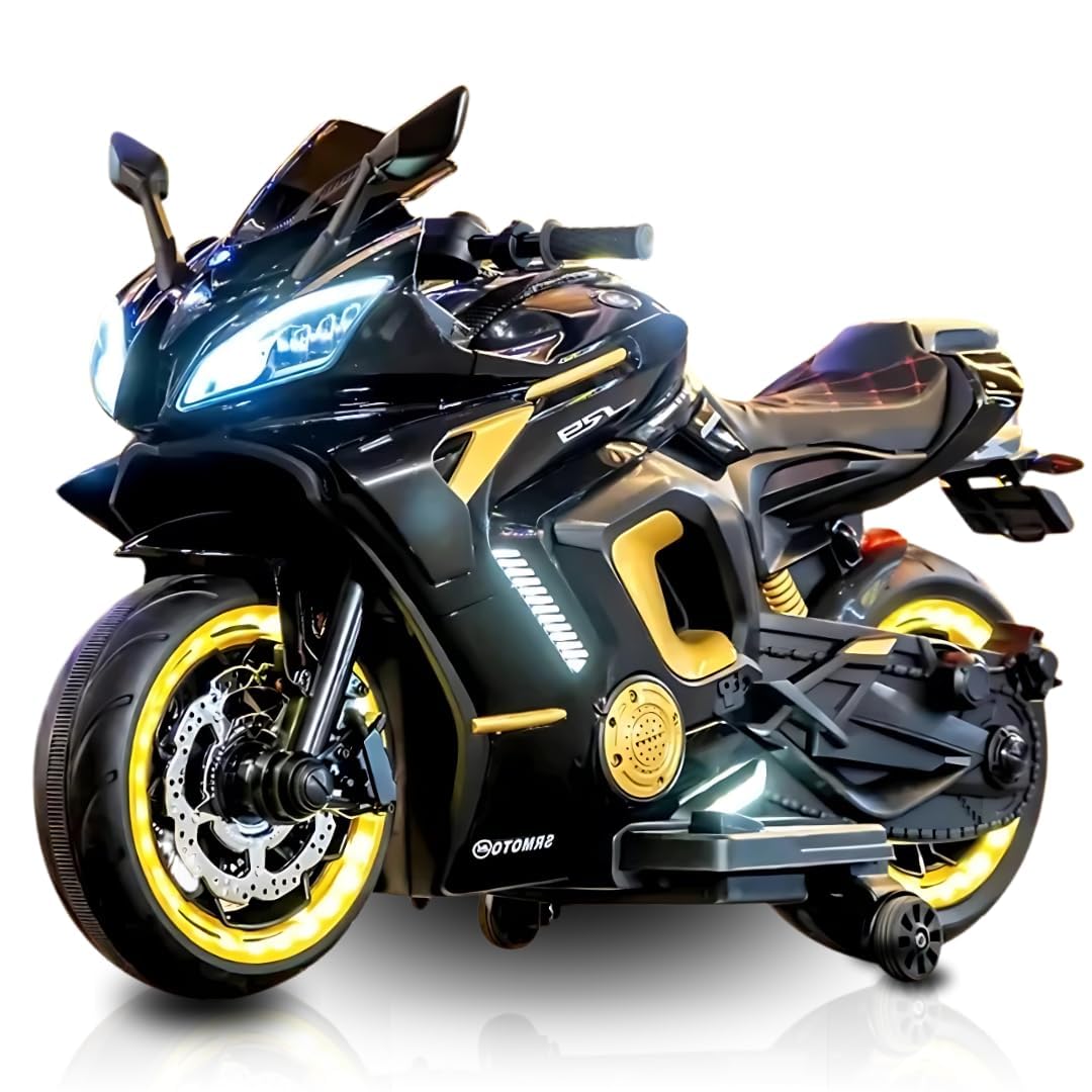 Yamaha R9 Battery Operated Bike for Kids | Electric Bike for Child | LED Light & Music | Baby Ride on Toy Rechargeable Battery | for Kids to Drive 2 to 10 Years Boys and Girls