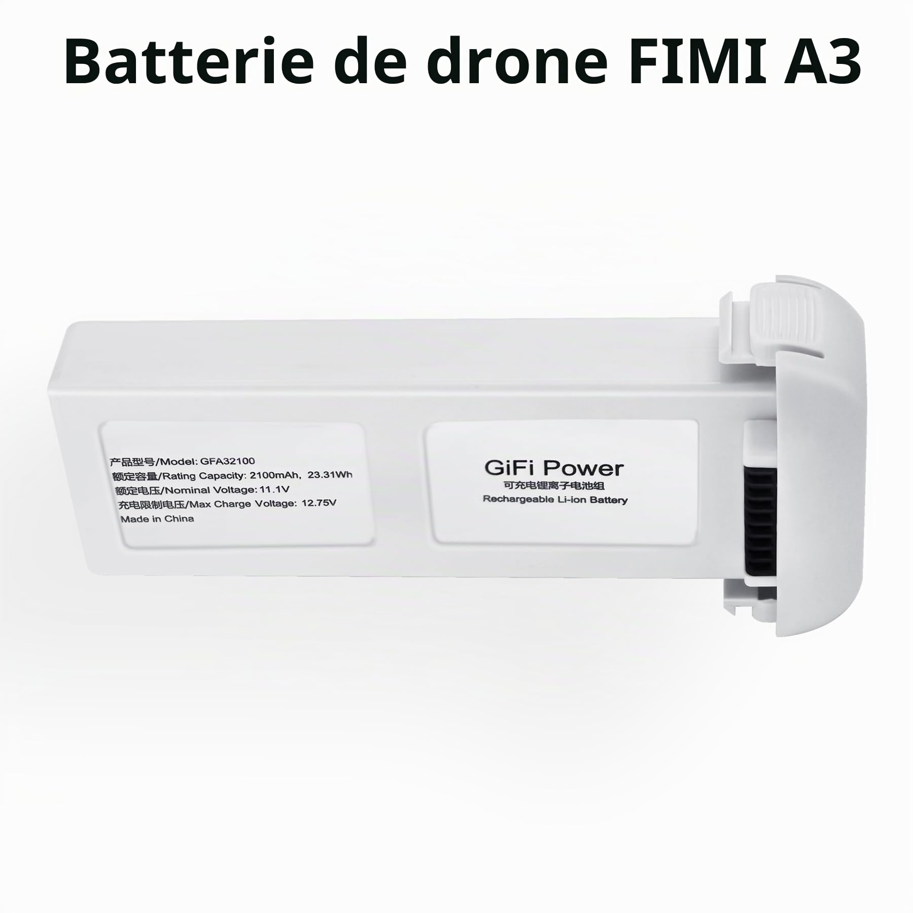 LiveGo Intelligent Flight FIMI A3 RC Drone Batterie de remplacement 2100 mAh Drone Batterie avec FIMI A3 RC Drone