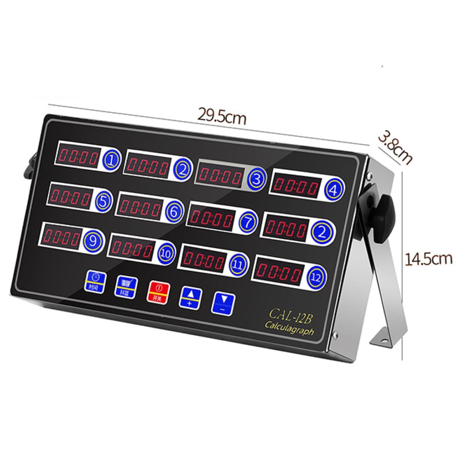 Timer Digitale for Ristoranti a 12 Canali, Timer for Cucina Commerciale con Allarme Forte, Ampio Display Lcd, Adatto for Cucinare