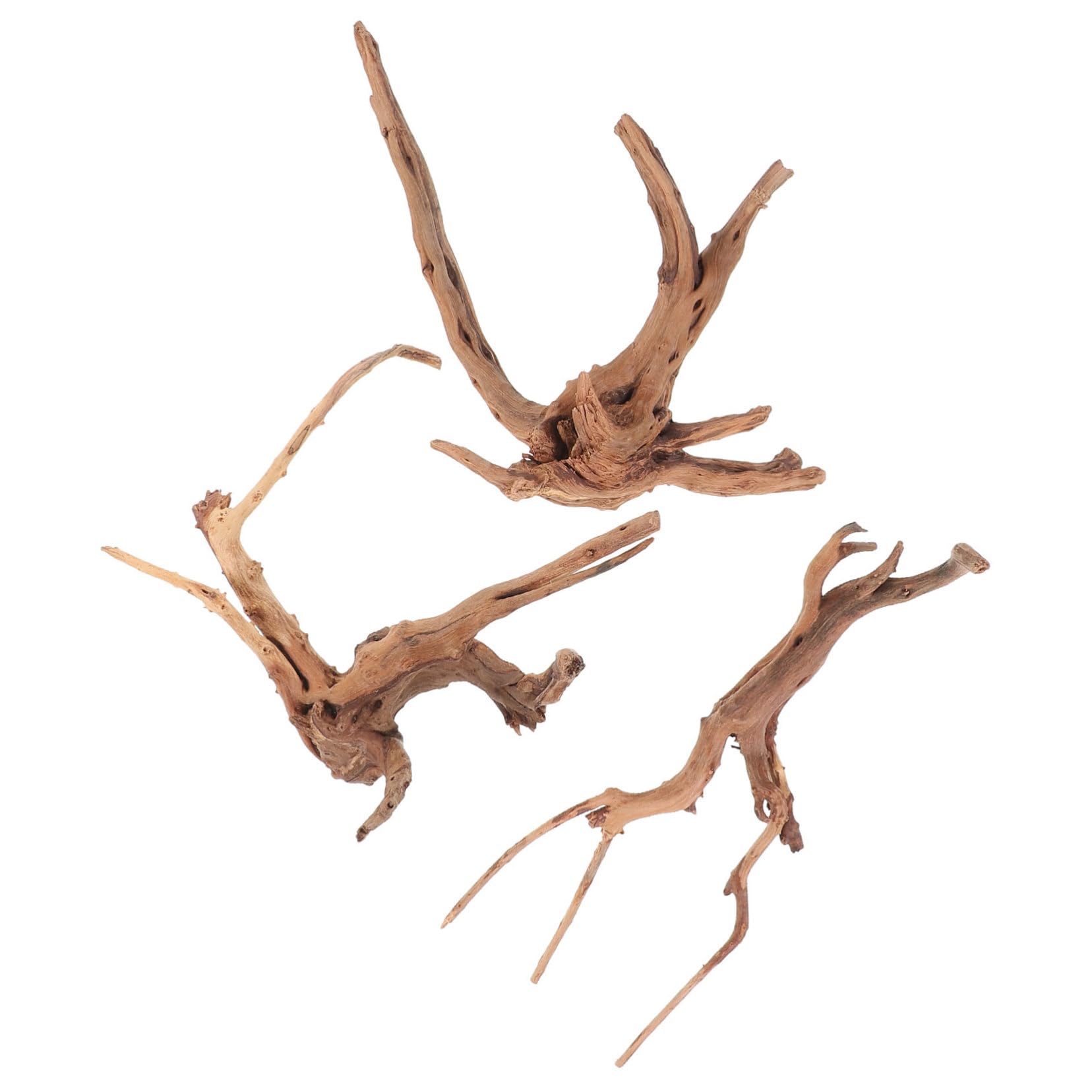 Toddmomy 3piezas Madera Flotante para Pecera Decoración Natural De Madera Flotante para Acuario Adorno De Tocón De Planta para De Acuario para Peceras y Hábitats De Reptiles