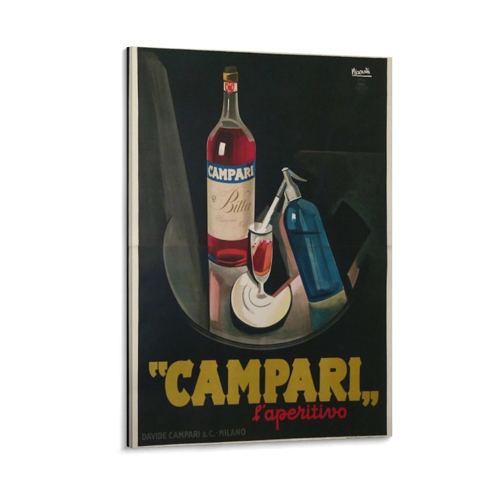 1927 Campari L'aperitivo Italy Vintage Illustrated Travel Poster Posters Art Print Wall Photo Paint Poster Hanging Picture Family Decor 08x12inch(20x30cm)