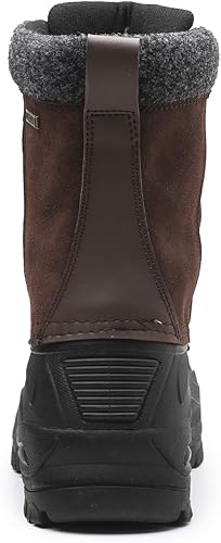 Miniatura 6 de Men's Winter Snow Boots Waterproof Non-Slip Insulated Warm Safe and Durable Outdoor Ski Classic Suede, Non-Slip Rubber Outsole, Cushioned EVA