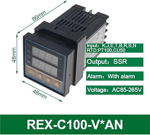 Miniatura 10 de REX-C100 PID Intelligent Temperature Controller REX C400 C700 C900 Thermostat SSR Relay Output thermocouple Thermal Resistor(REX-C100-V DN)