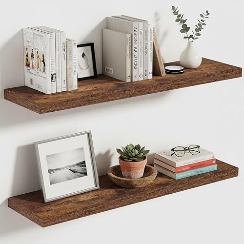 Miniatura 62 de Vivelove Estantes flotantes para montar en la pared, estante de 16 pulgadas para baño pequeño, dormitorio, sala de estar, cocina, decoración moderna