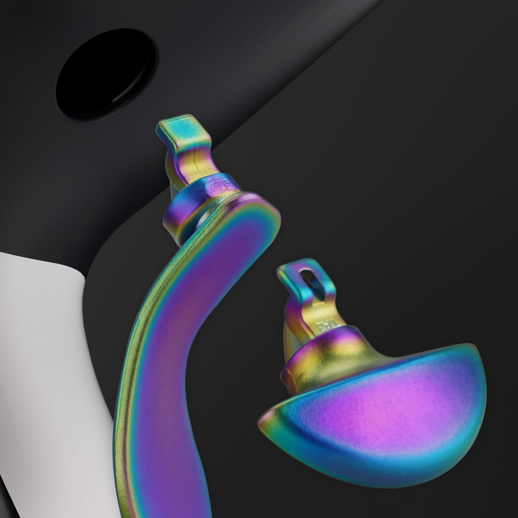 eXtremeRate Back Paddles per ps5 Edge Controller,Palette Tasti Aggiuntivi Levette Posteriori Ricambio per ps5 Edge Joystick,4 Pezzi in Metallo Acciaio Inossidabile,Arcobaleno Blu Viola