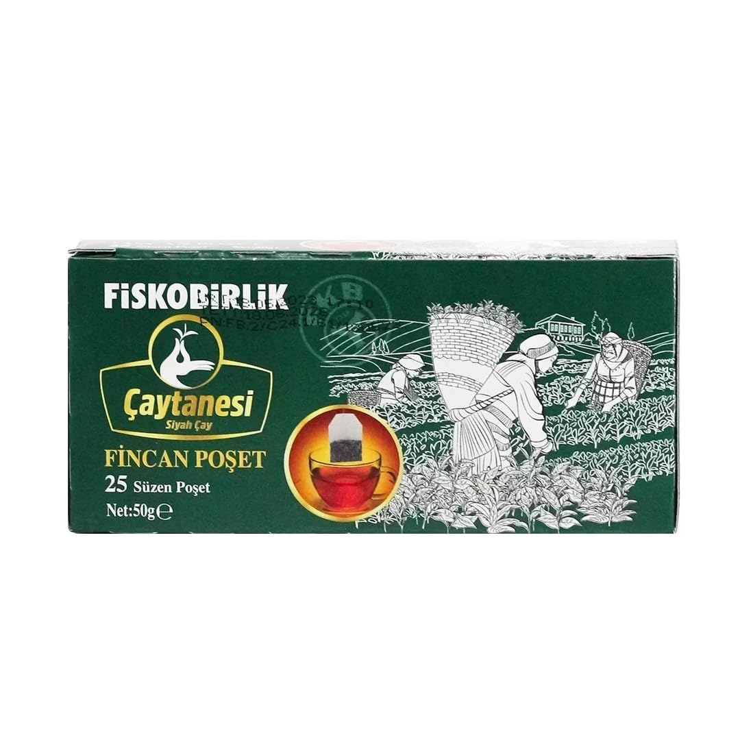 Fiskobirlik Çaytanesi Fincan Poşet Siyah Çay, 25 Adet, 2 Gram