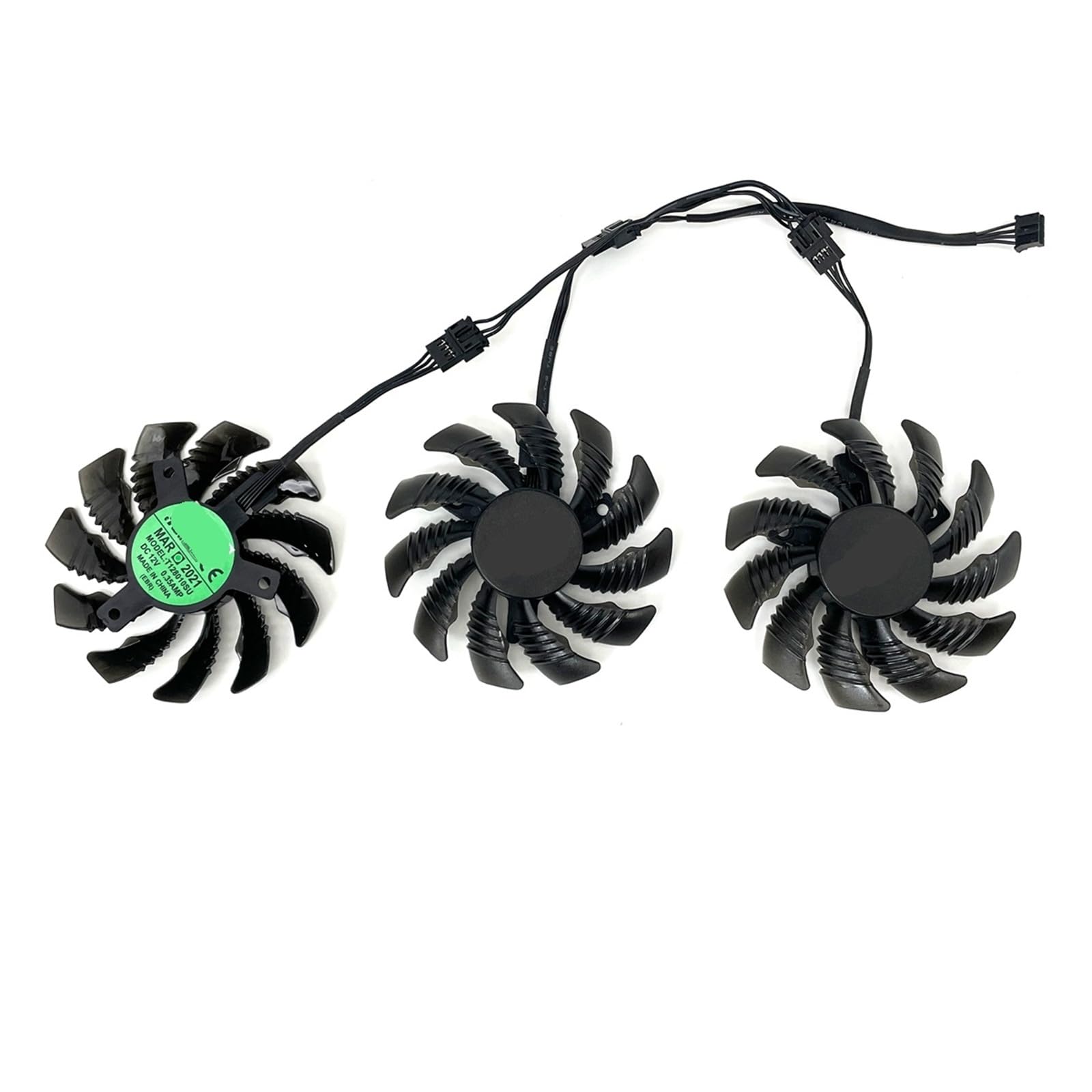 Ventilateur de Refroidissement Carte Graphique 75mm T128010SU PLD08010S12HH Noir Triple GPU Fan