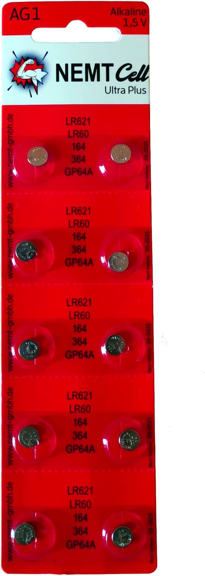 5 BATTERIE A BOTTONE PILE AG1 1,5v LR621 364A SR60 SR621 SG1 - Foto 11