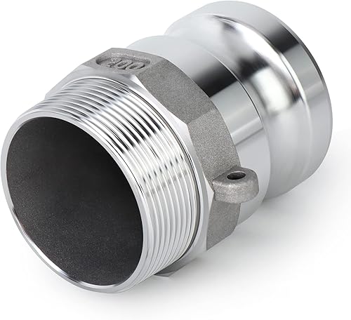 Miniatura 10 de TAISHER 2 accesorios de manguera de aluminio tipo F global, enchufe de 1-12 pulgadas x 1-12 pulgadas NPT macho