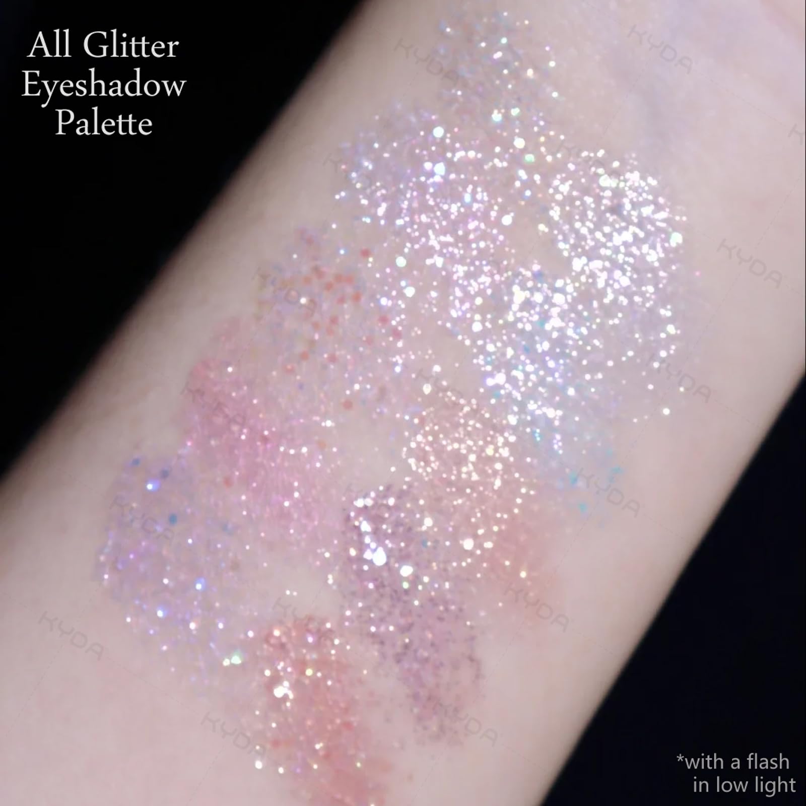 Paleta de sombra de ojos con purpurina de 10 colores, sombra de ojos de lentejuelas brillantes, sombra de ojos en polvo de perlas brillantes, maquillaje de ojos con purpurina multicolor, paleta 6