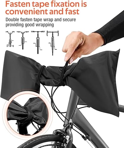 Miniatura 10 de XIUWK 2-Piece Bike Cover for Handlebar,Easy to Install and disassemble.2P-Standard  1P-Large Bicycle Handlebar Cover Waterproof