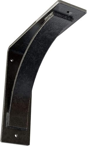 Vista 14 de Soporte de acero Morris de 3 pulgadas de ancho x 10 pulgadas de profundidad x 10 pulgadas de alto, con recubrimiento en polvo negro Negro