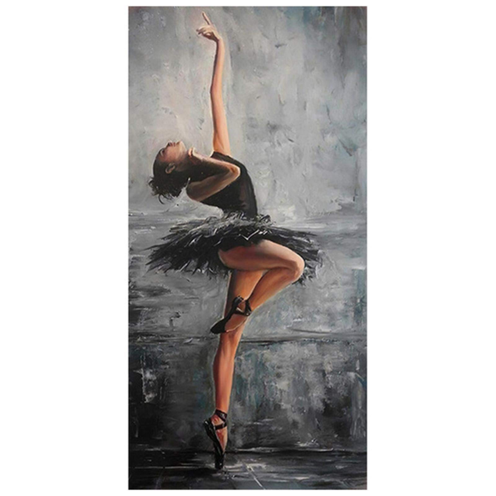 Large Abstract Beautiful Ballerina Portrait Art Canvas Paintings Poster Print Wall Art Pictures for Staircase Home Decor 160x80cm frameless