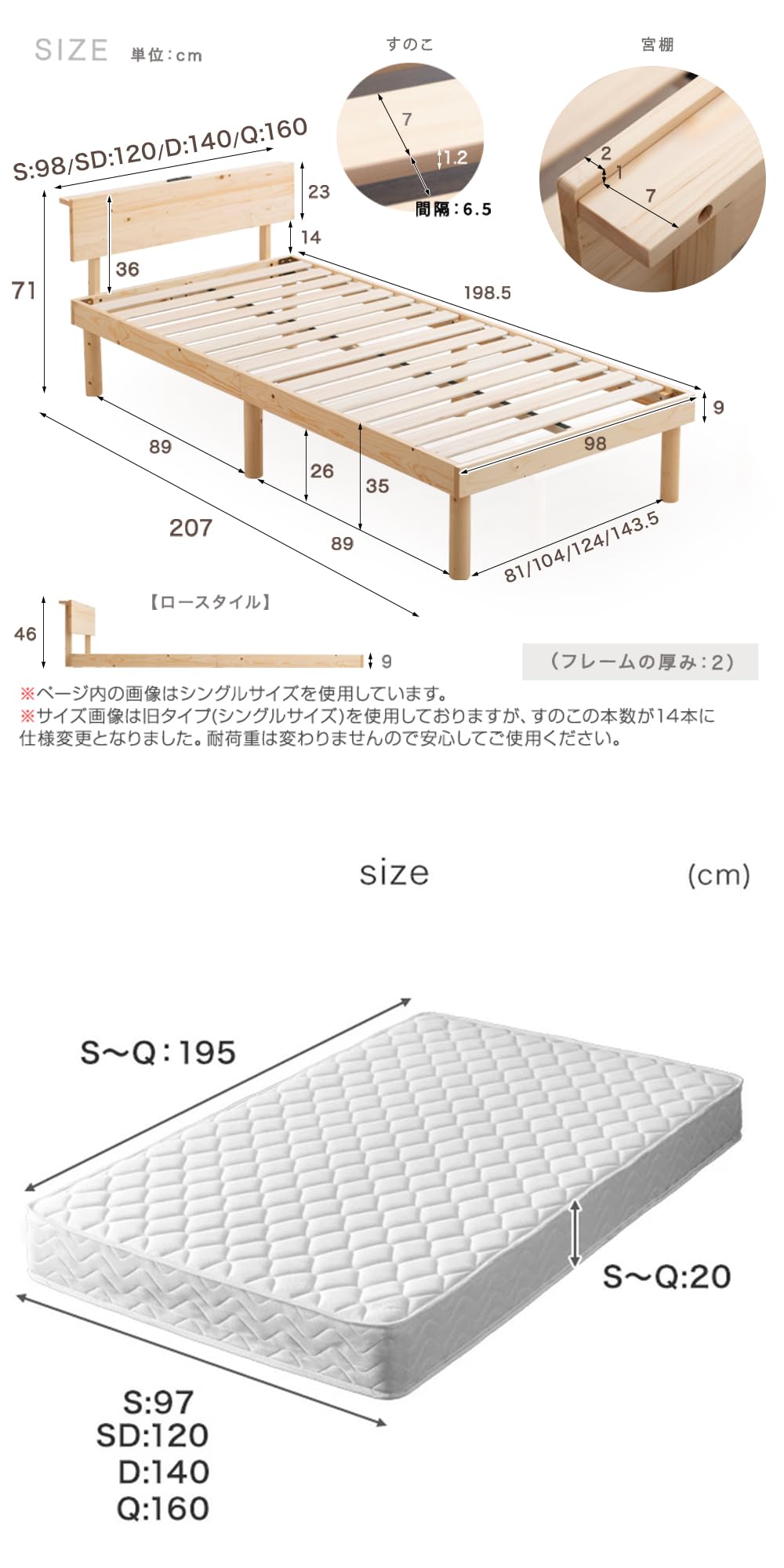 Amazon｜タンスのゲン ベッド シングル マットレス付き ボンネルコイル