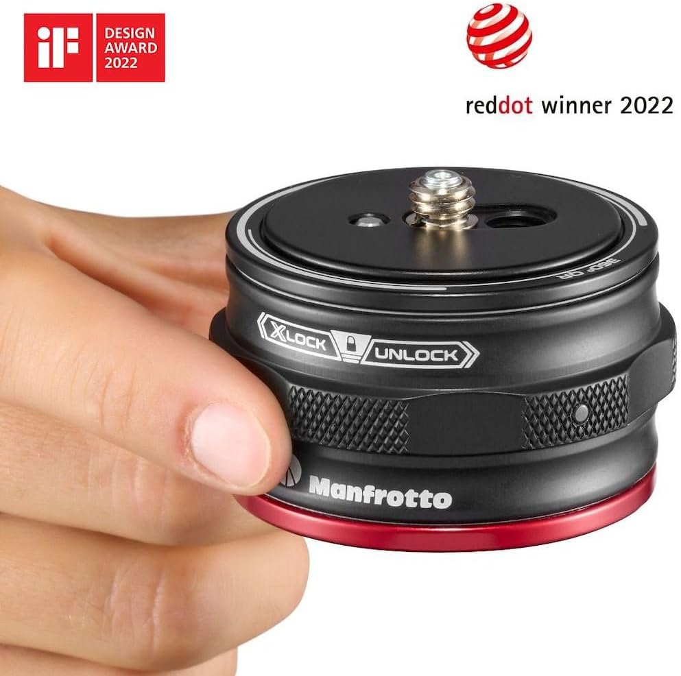 Manfrotto Move Quick Release System Base, Accessories for Tripod, Stabilizer, Motion Controls, Photography and Videography Equipment, for CSC and Dynamic Users