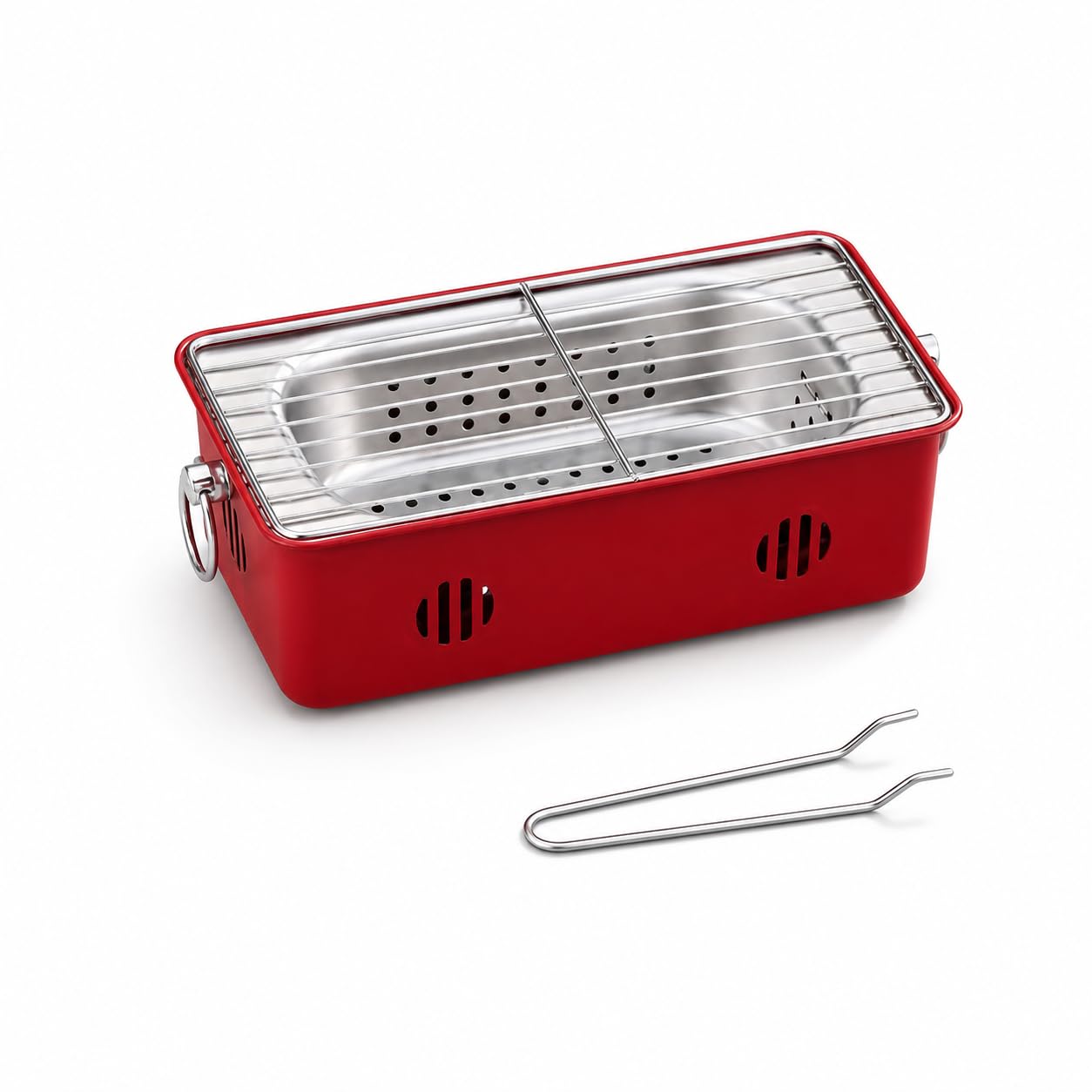 Grill a Carbone Portatile, Grill Barbecue in Metallo per Campeggio e Picnic, per Amici